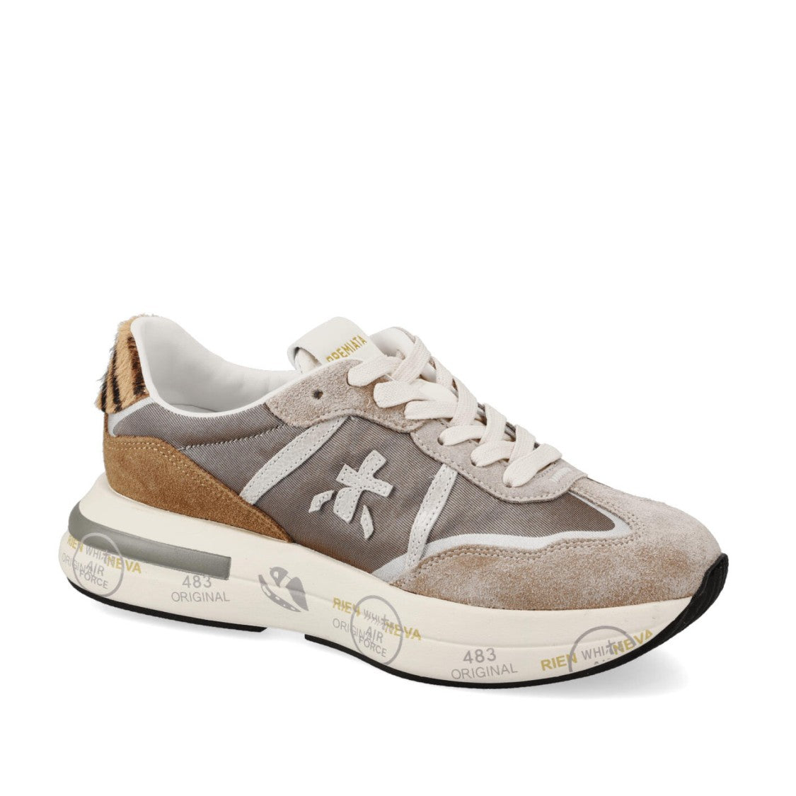 Premiata Cassie Sneakers In Beige Suede