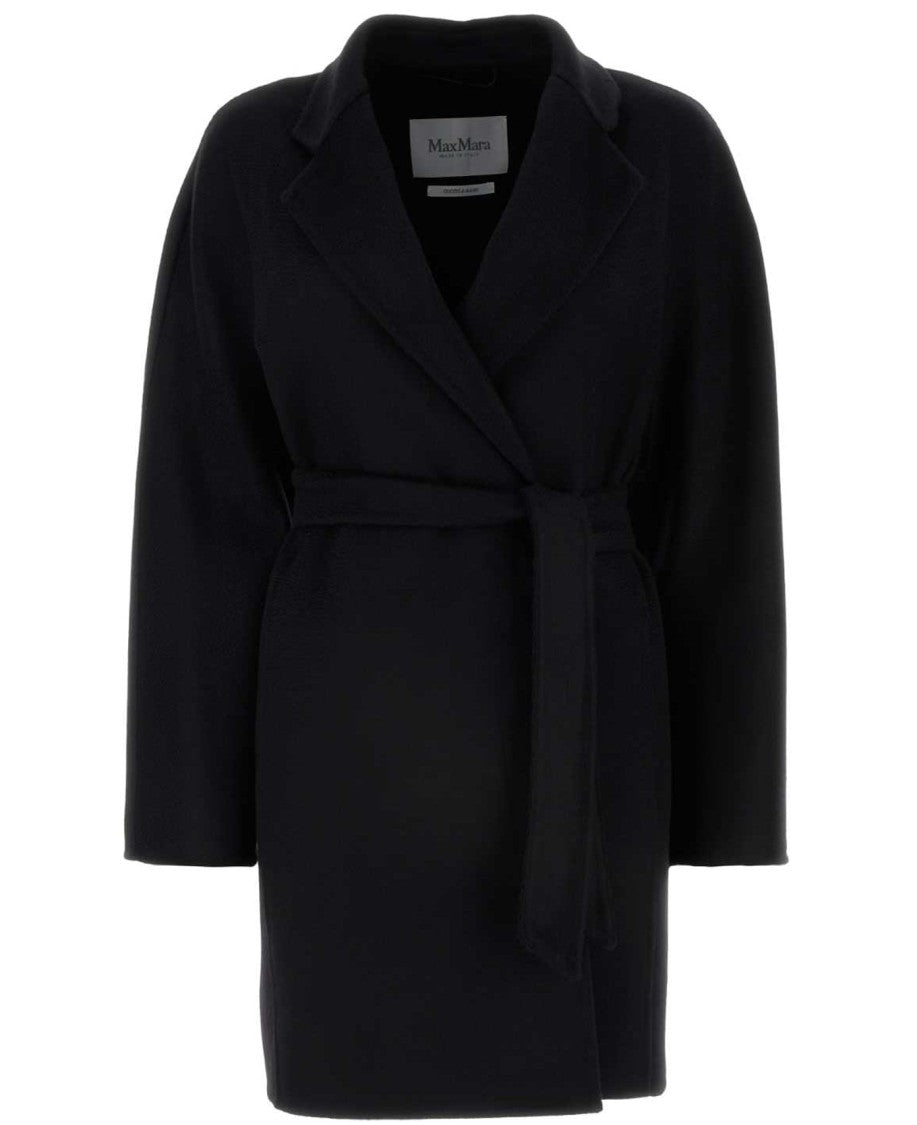 Max Mara Knee-Length Cashmere Wrap Coat With Self-Tie Belt