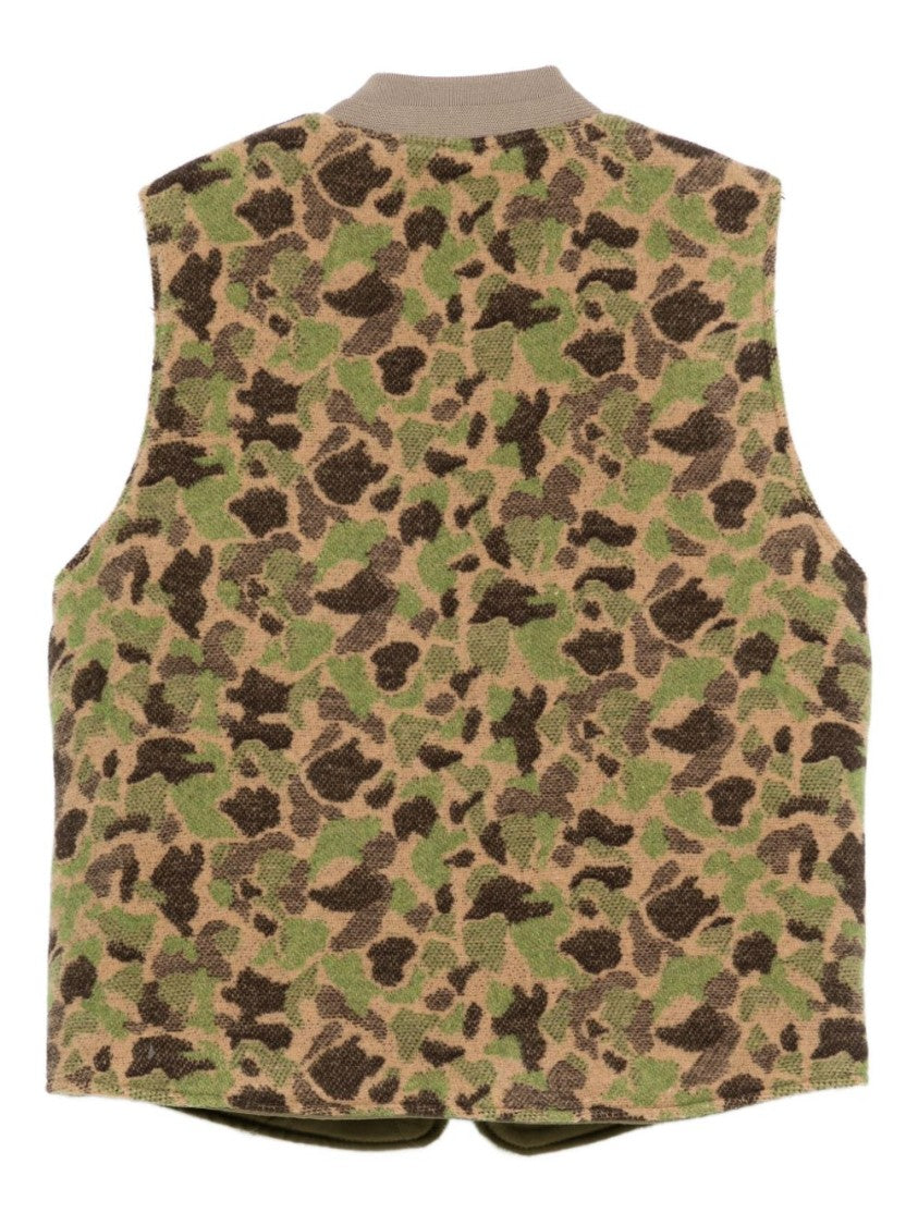 Chesapeake's Sleeveless Camouflage Jacket With Ribbed Collar