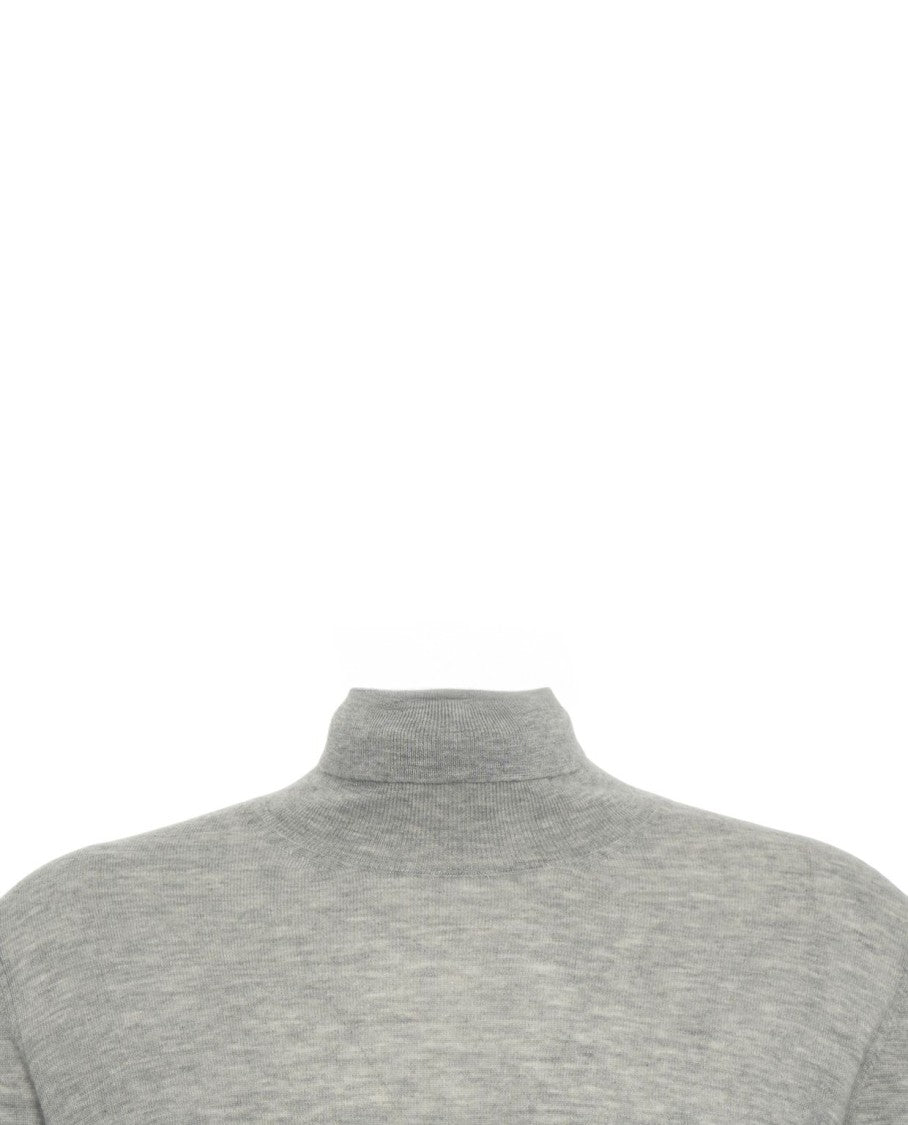 Gender Mock Neck Knit Sweater With Refined Design