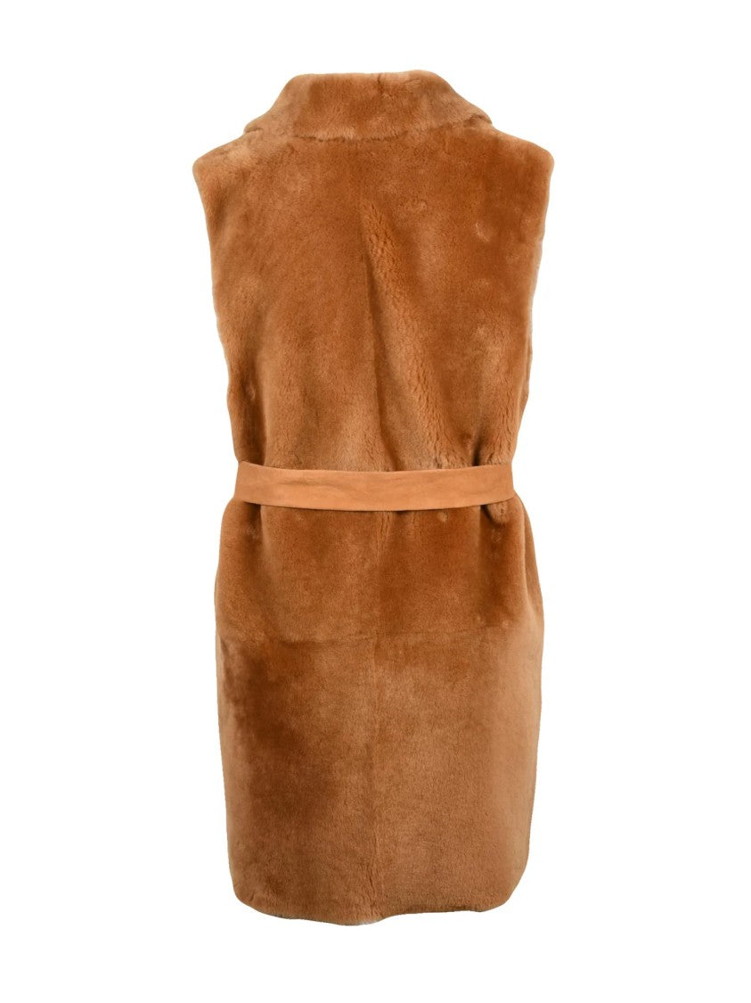 Desa 1972 Caramel Shearling Leather Vest