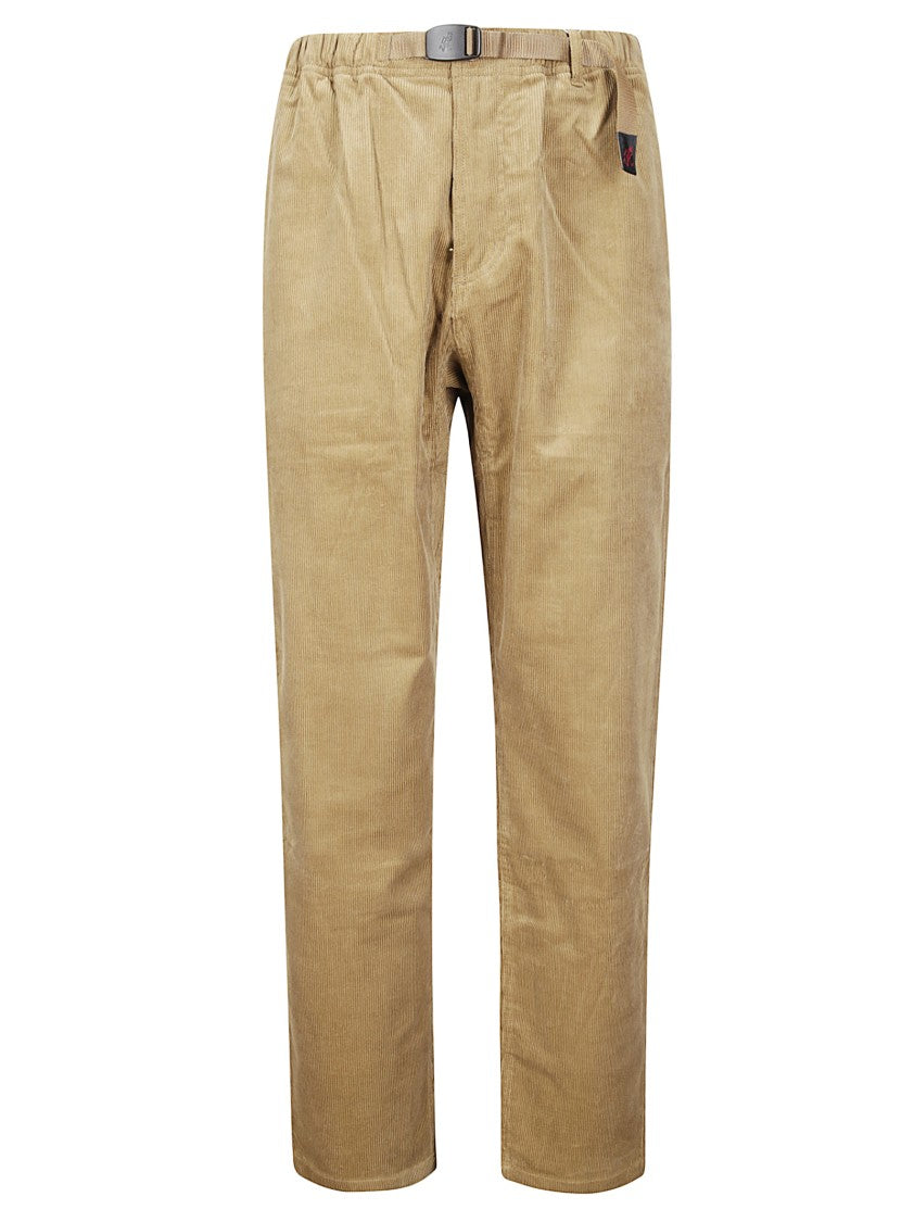 Gramicci Brown Corduroy Pants With Straight-Leg Cut And Relaxed Fit