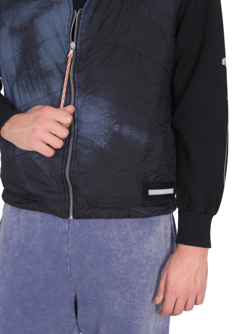 Aries V-Neck Vest With Tie-Dye Pattern