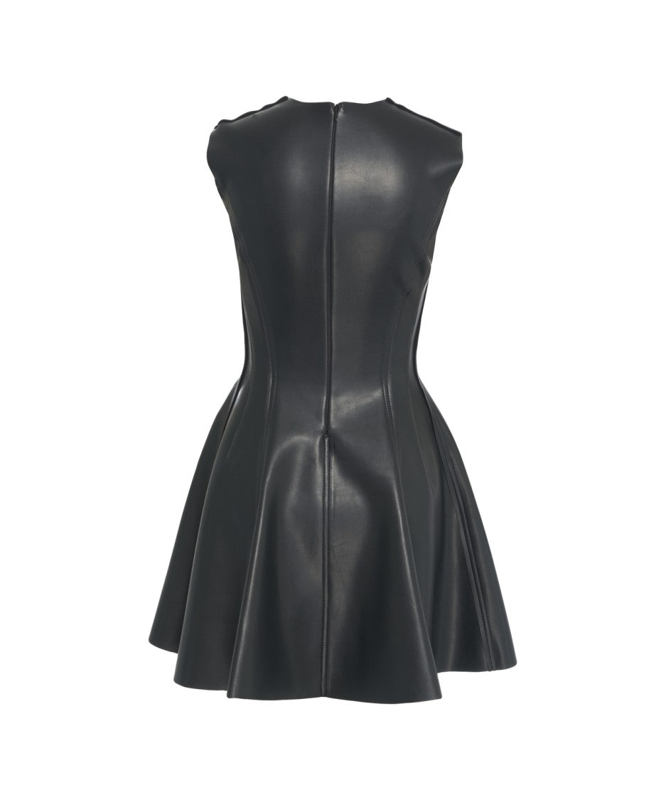Norma Kamali Faux Leather Mini Dress