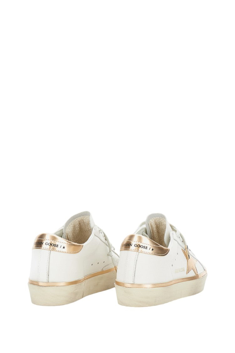 Golden Goose Beige Calf Leather Hi Star Sneakers