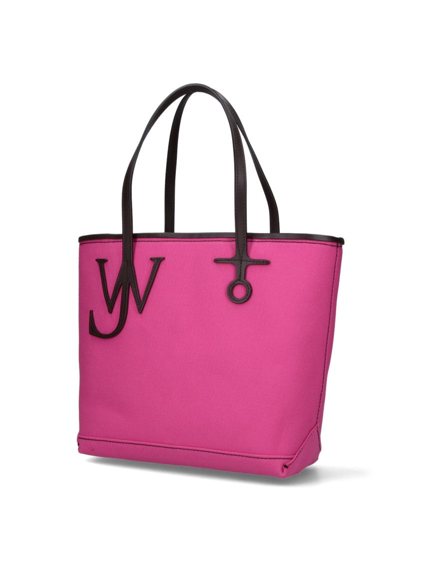 J. W. Anderson Pink Anchor Structured Canvas Logo Tote
