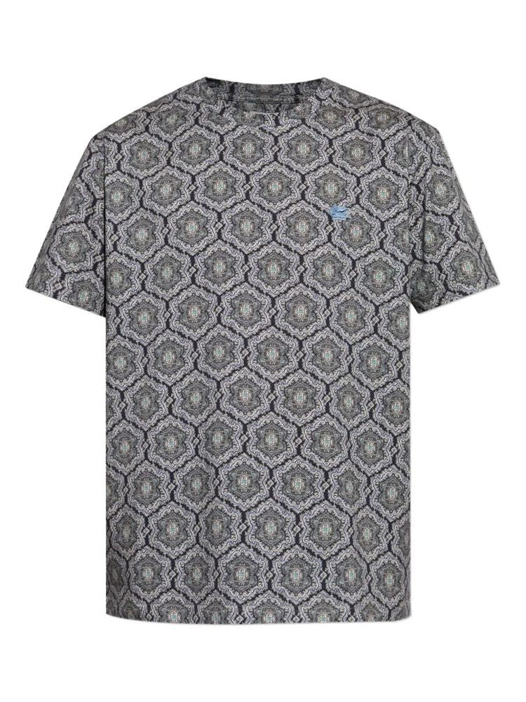 Etro Multicolour Roma Intricate Pattern Cotton Short-Sleeve T-Shirt