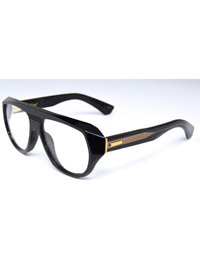 Kiurv Bold Geometric Black Acetate Optical Frames