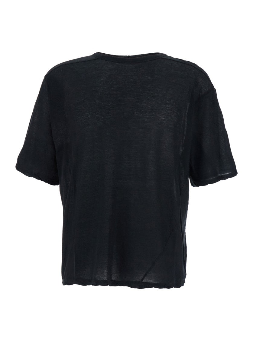 Rick Owens Brad' Black Crewneck T-Shirt