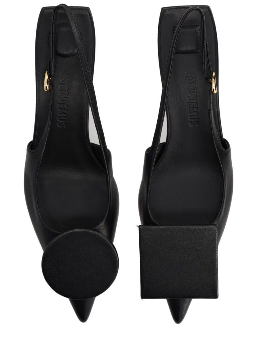 Jacquemus Les Slingbacks Duelo Lamb Leather Pumps