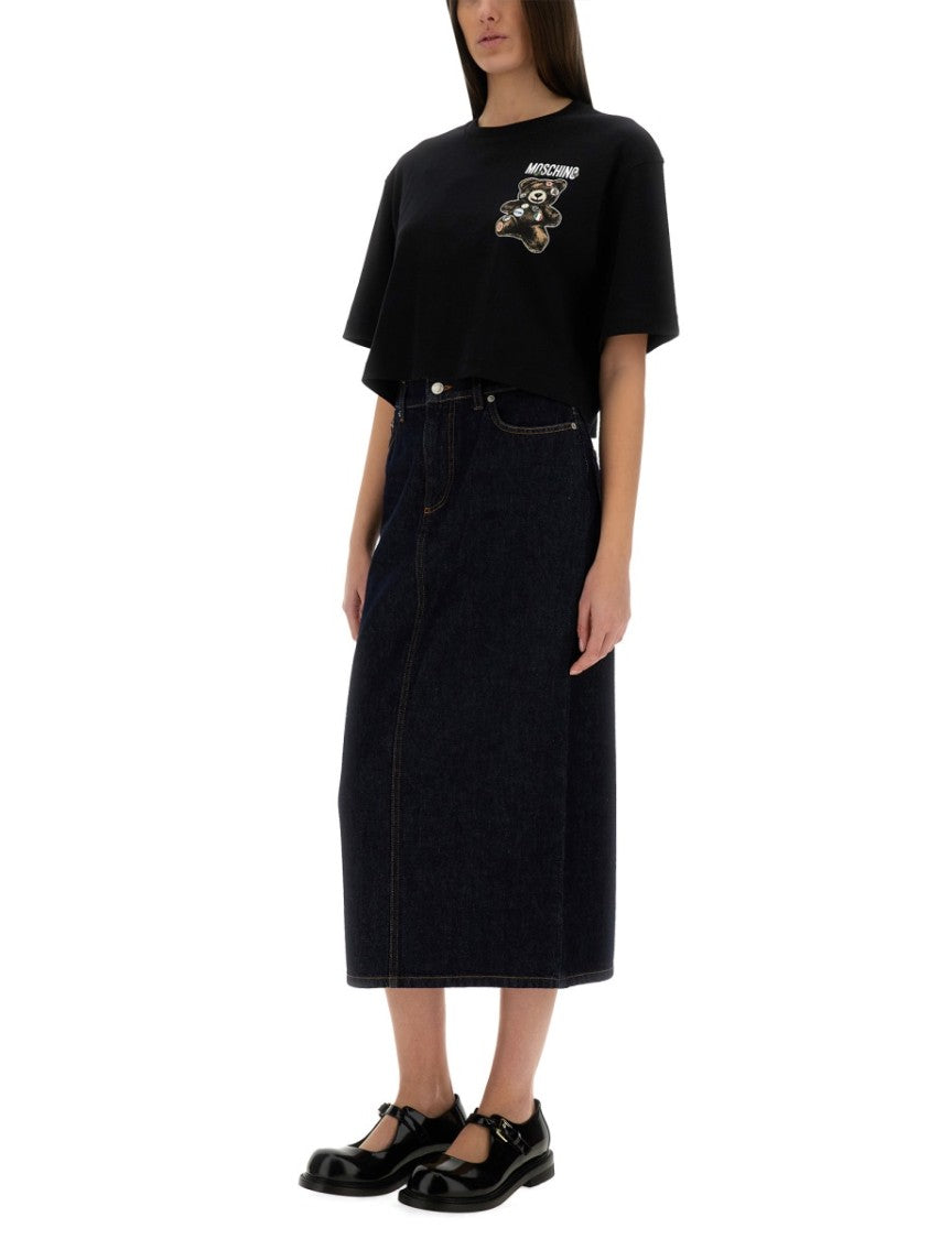 Moschino "Teddy Bear" Cropped T-Shirt