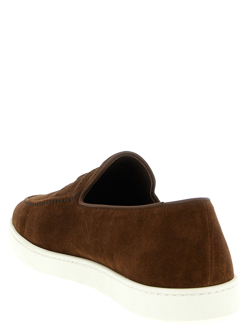 Church's Brown Suede Slip-On Loafers With Rubber Sole