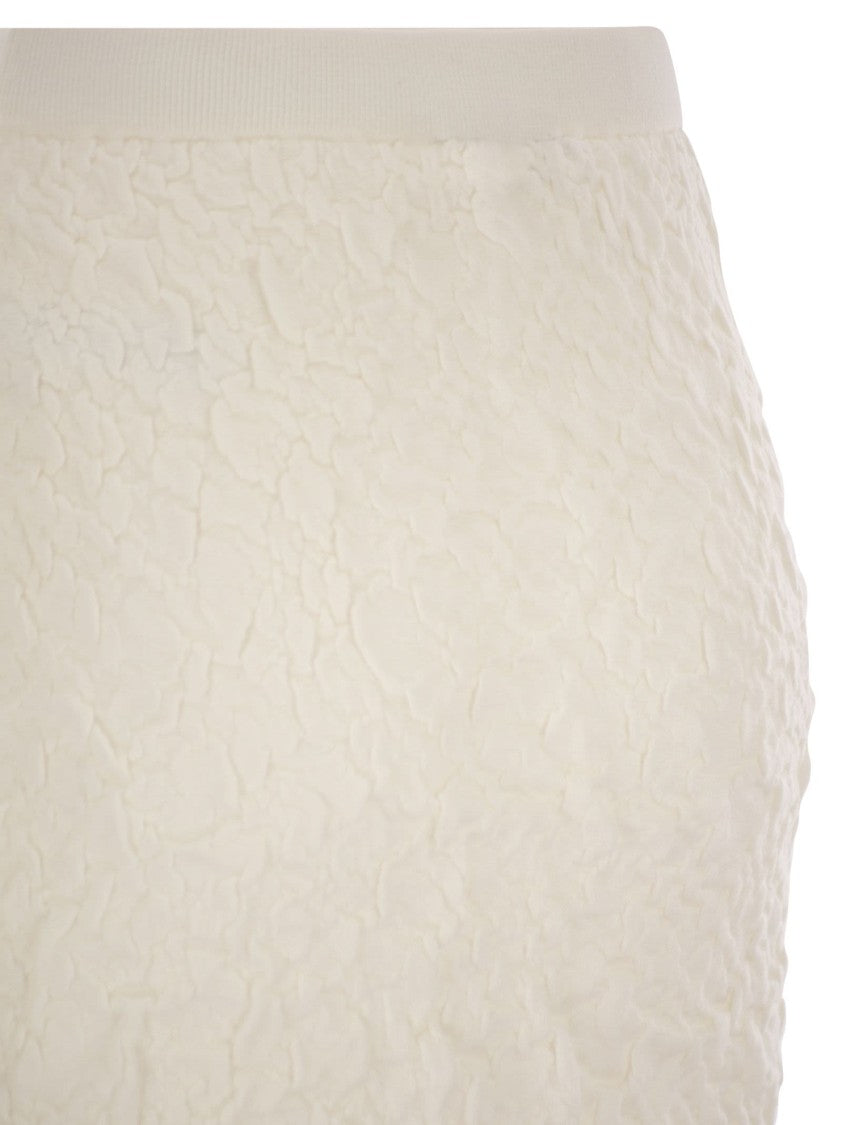 Fabiana Filippi Slim Skirt With Embossed Finish