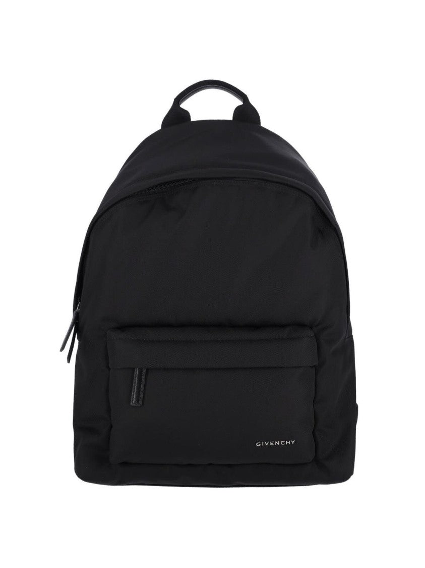 Givenchy Smooth Structured Black Backpack With Calf Leather Accents