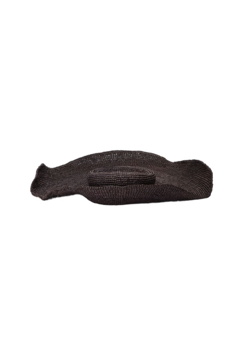 Made For A Woman Woven Wide-Brimmed Chapeau Hat With Flat Crown