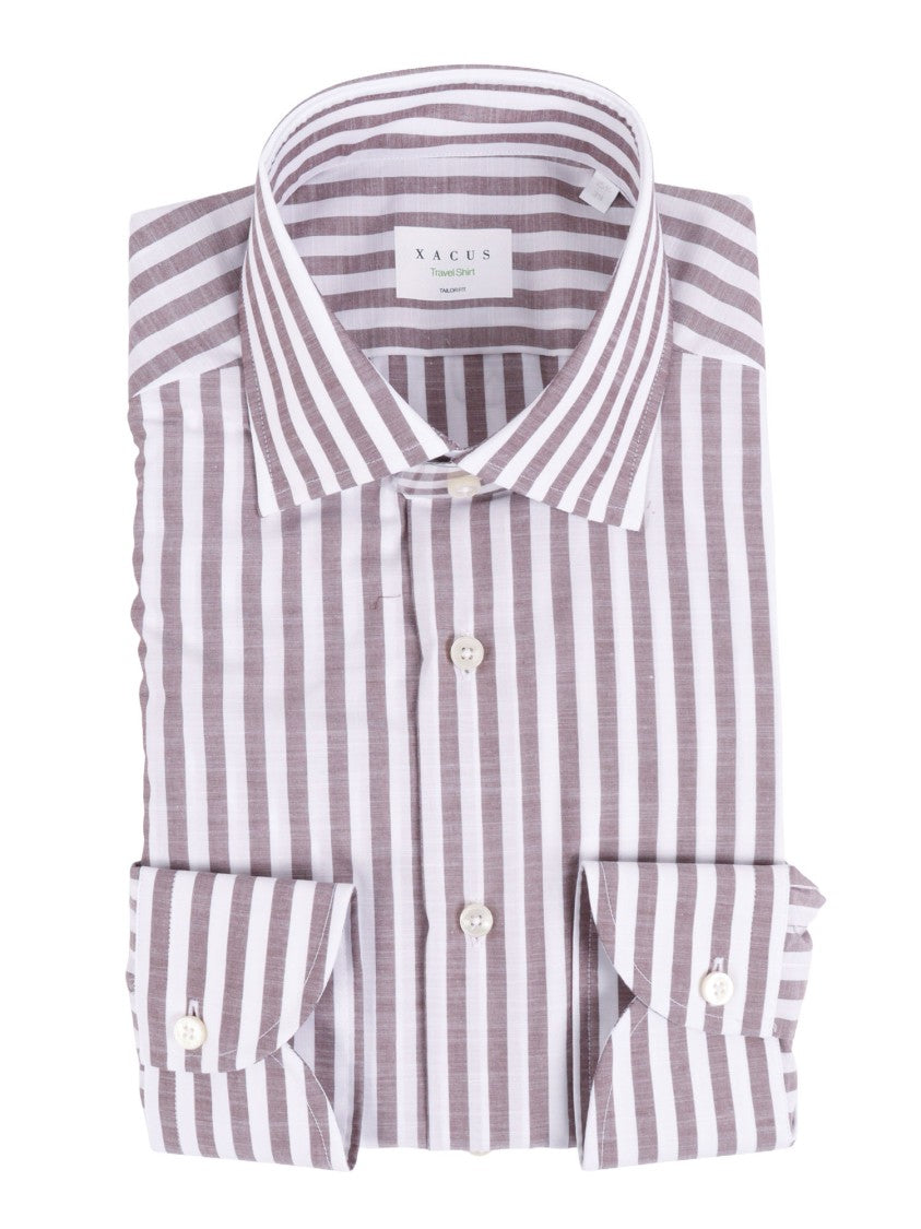 Xacus Vertical Striped Structured Collar Shirt
