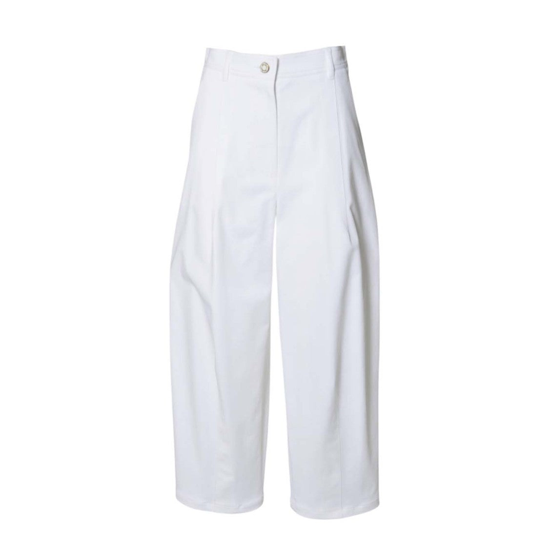 Max Mara Mina Baggy Trousers In White Twill
