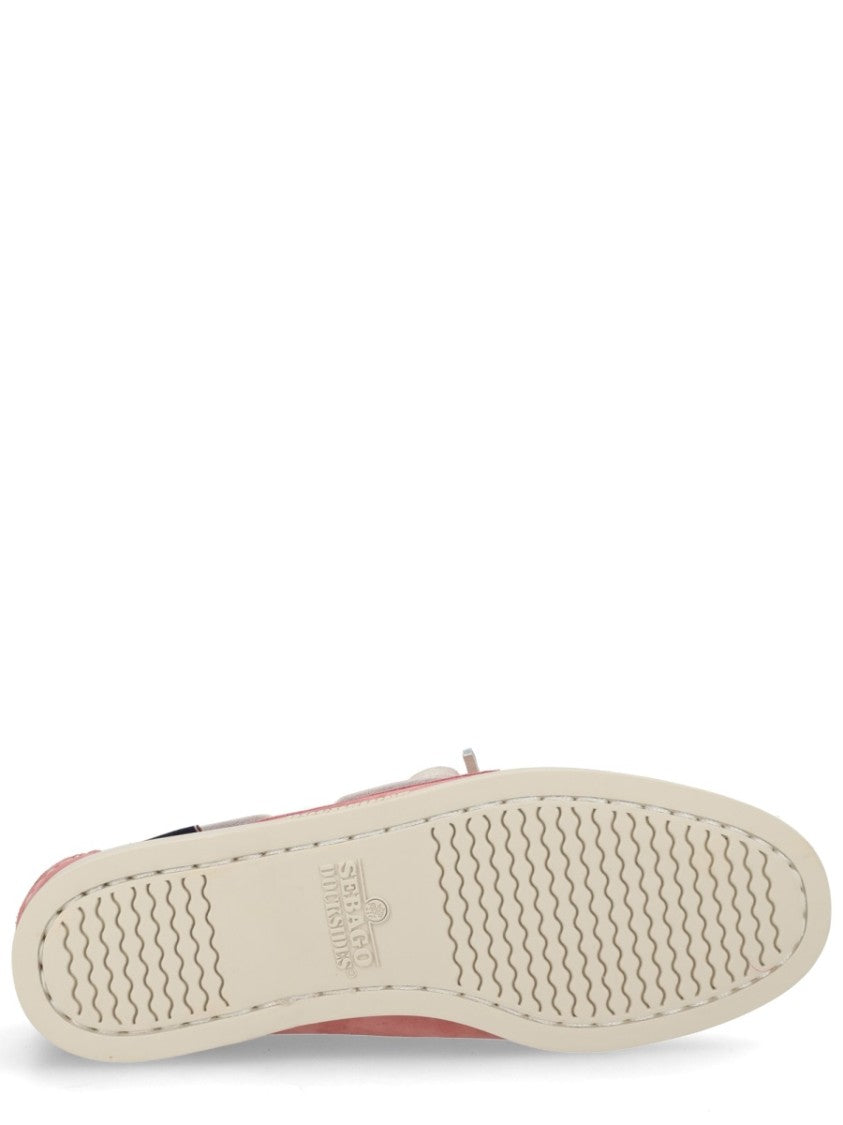 Sebago Docksides Portland White Laces Boat Shoes