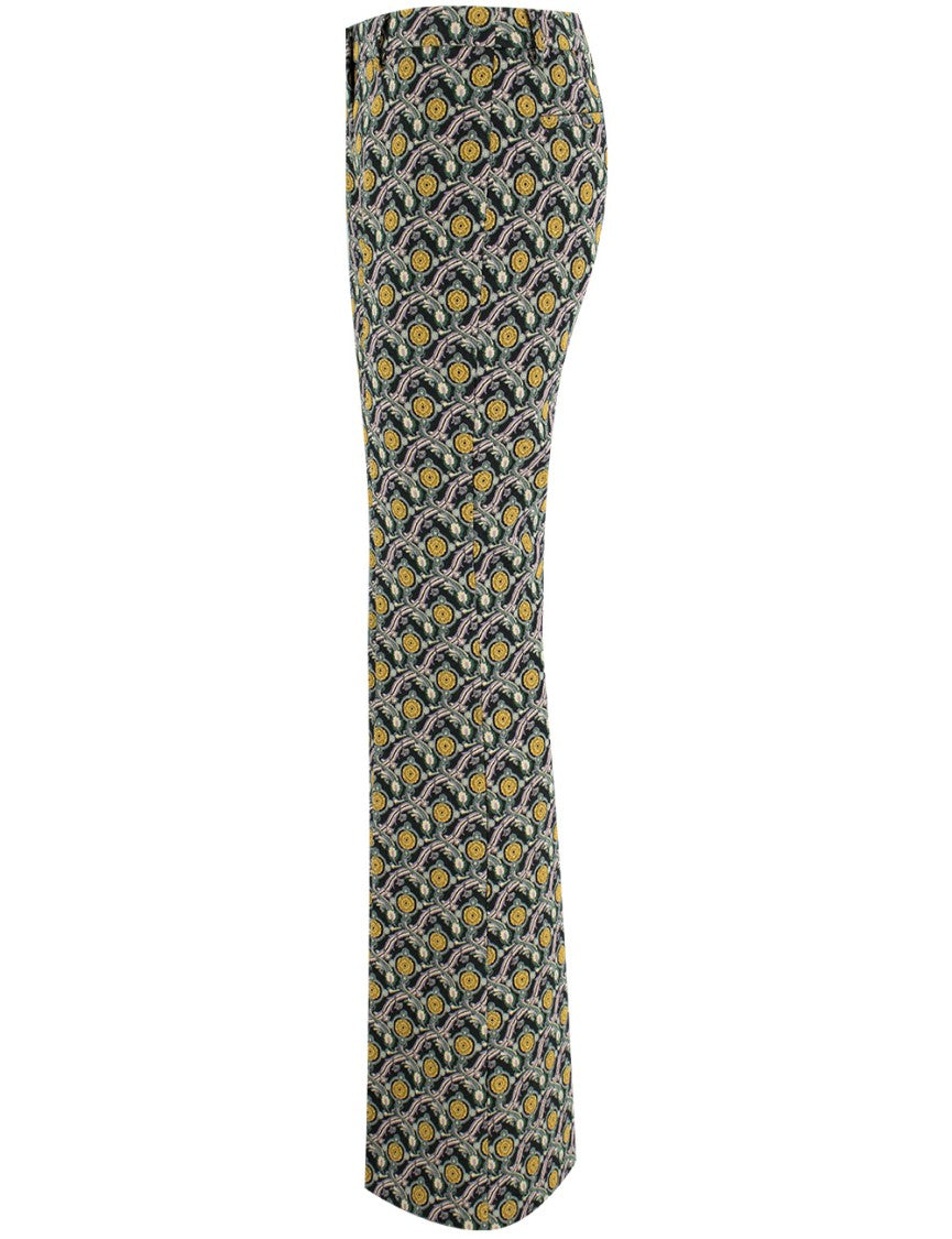 Etro Slim-Fit Palazzo Trousers With Unique Tie-Inspired Print