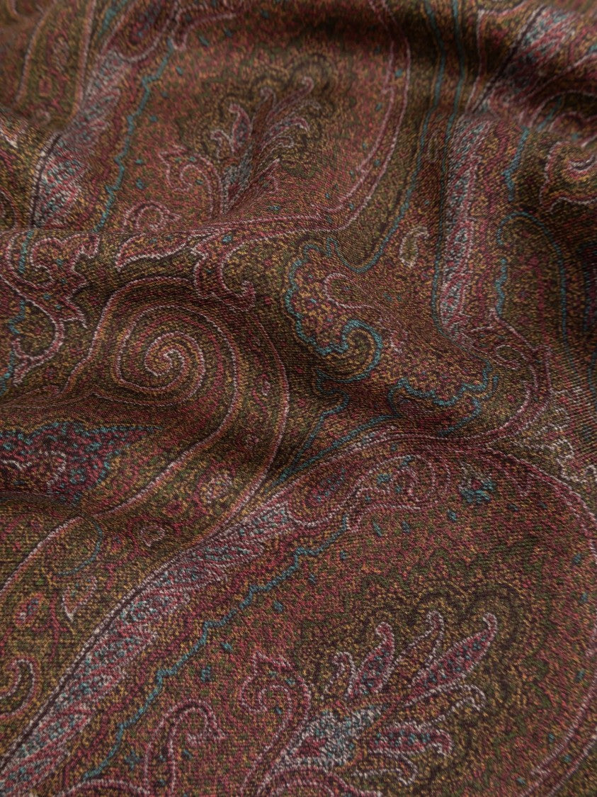 Etro Paisley Pattern Fringed Rectangular Scarf
