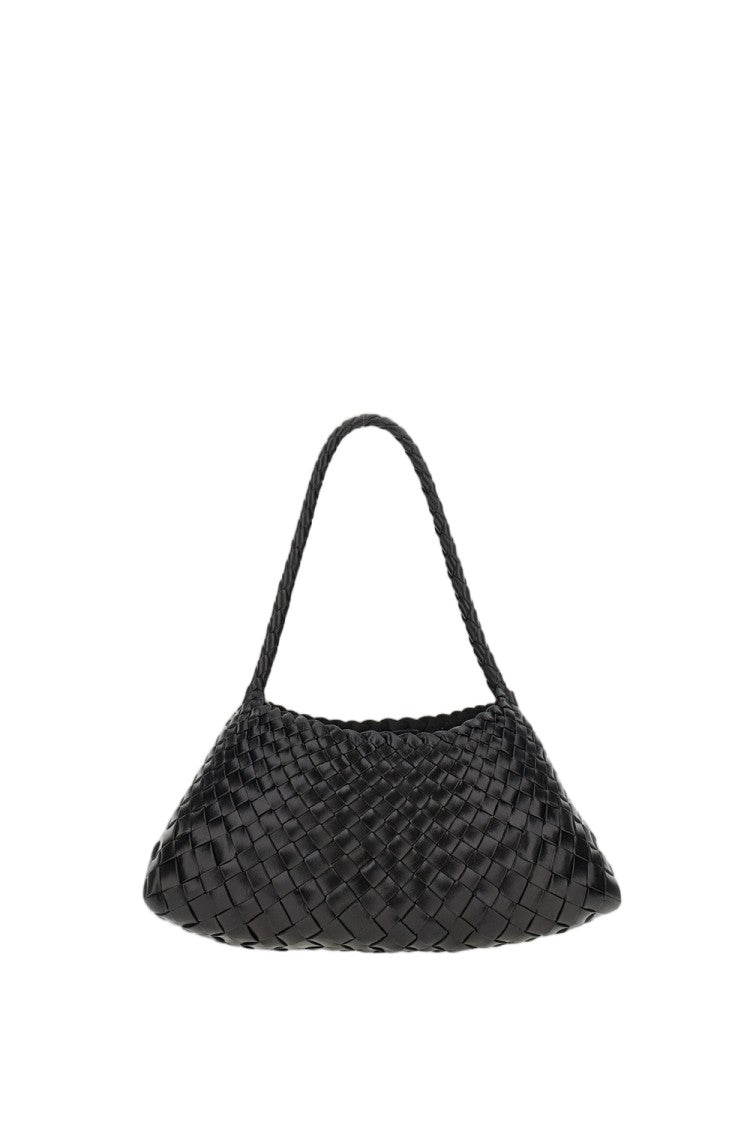 Dragon Diffusion Woven Leather Shoulder Bag With Triangular Silhouette