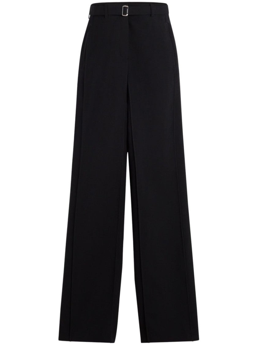 Lanvin Black Concealed Fastening Jetted Pocket Trousers