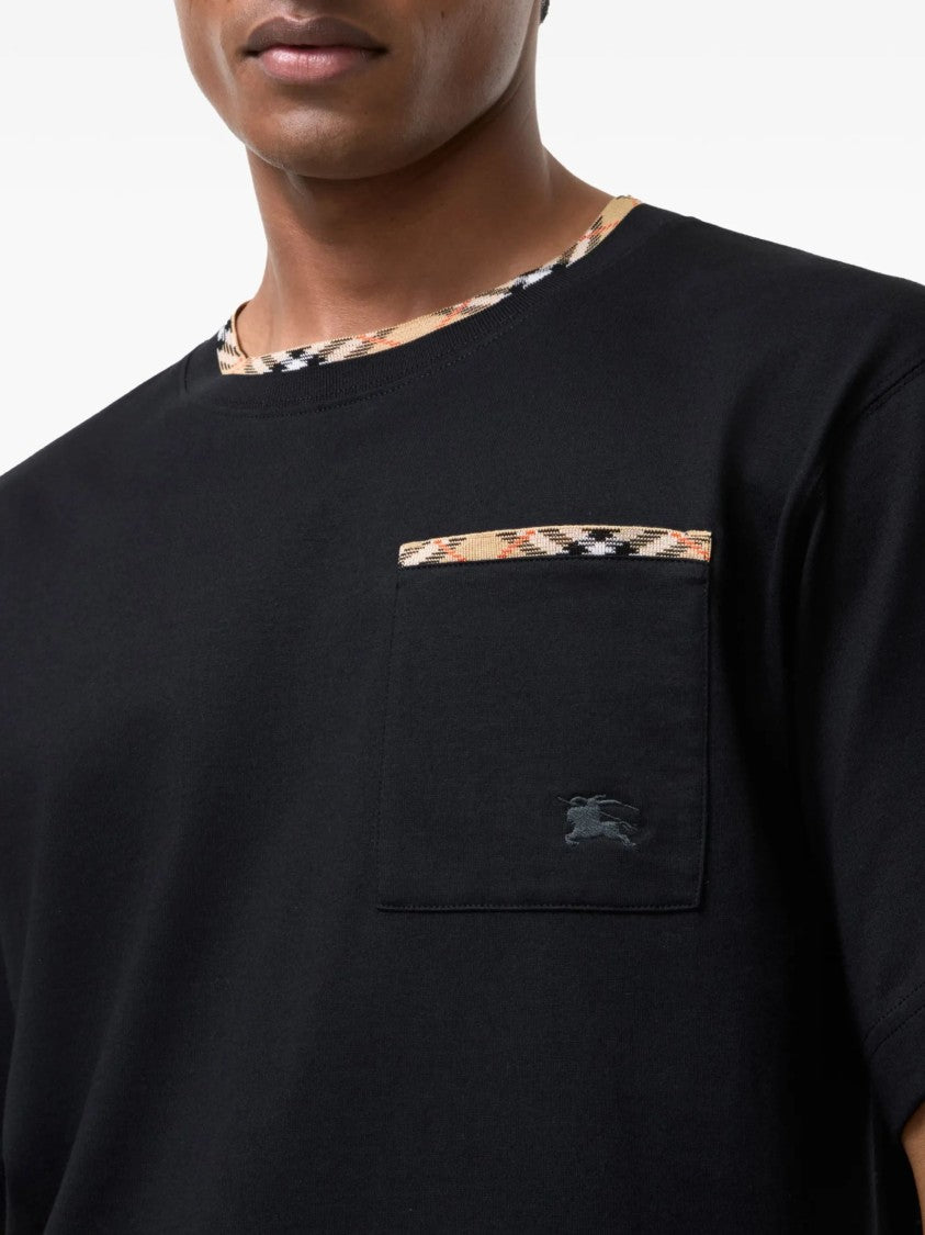 Burberry Black Cotton Logo T-Shirt