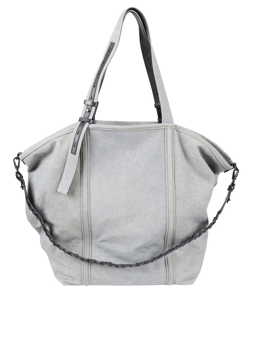 Golden Goose Soft Textured Grey Shoulder Bag With Versatile Carrying Options
