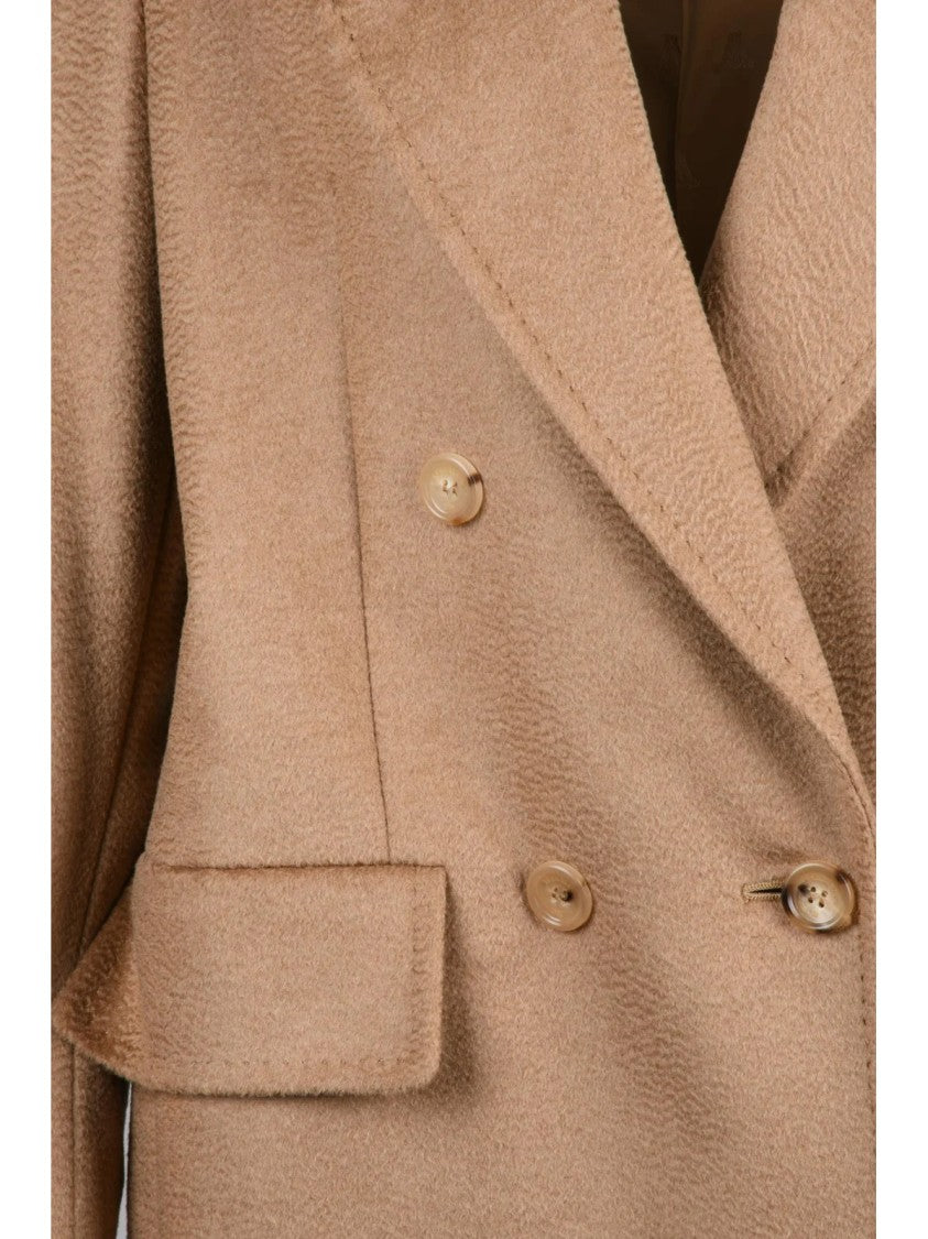 Max Mara Beige Camel Double-Breasted Coat