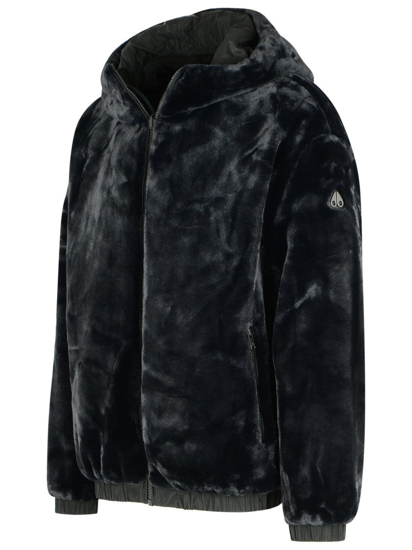 Moose Knuckles 'Border Bunny' Reversible Black Polyester Sweatshirt