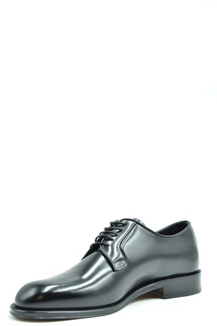 Dsquared2 Lace-Up Black Leather Shoes Polished Silhouette
