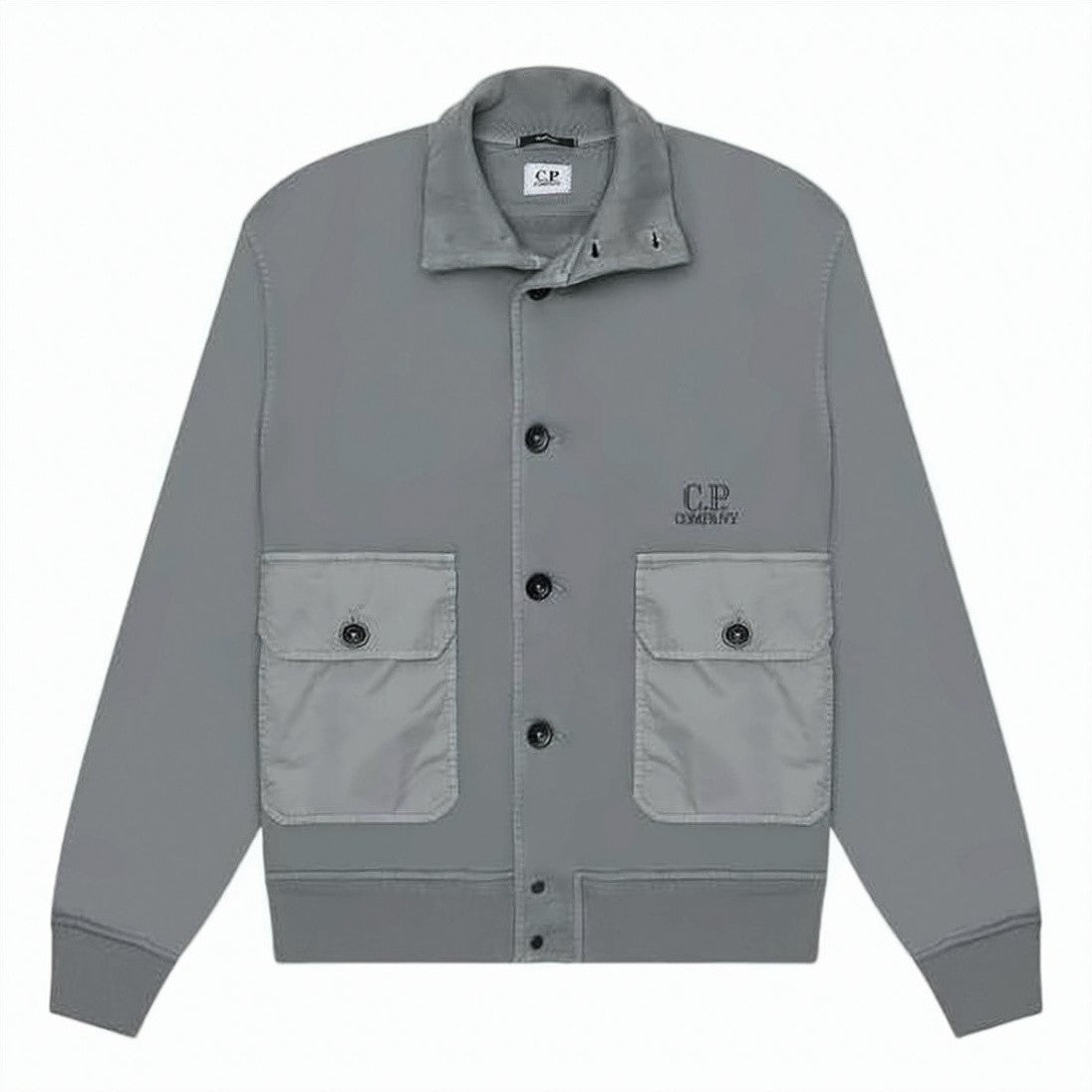 C.P. Company Casual Button-Up Jacket With Stand Collar