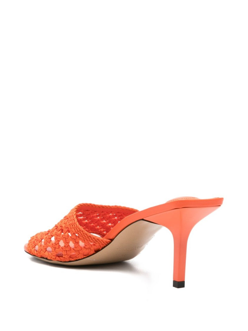 Jacquemus Orange Minimalist Open Toe Flat Sandals