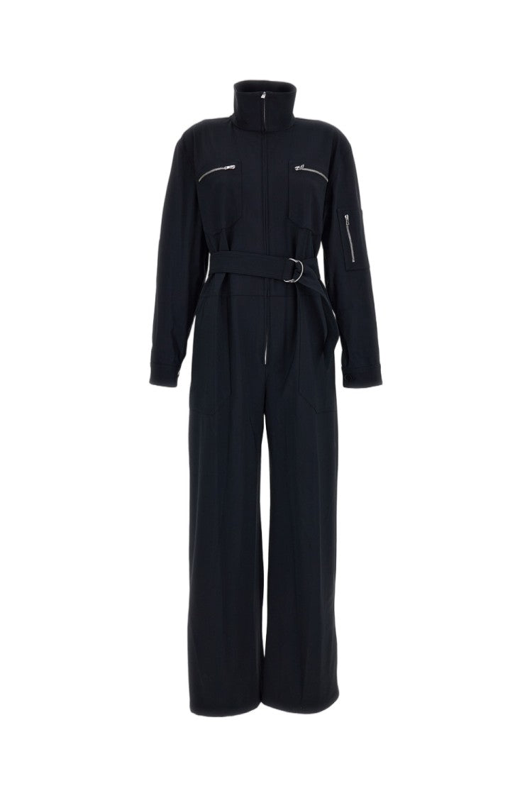 Irie' Black High Collar Utility Jumpsuit