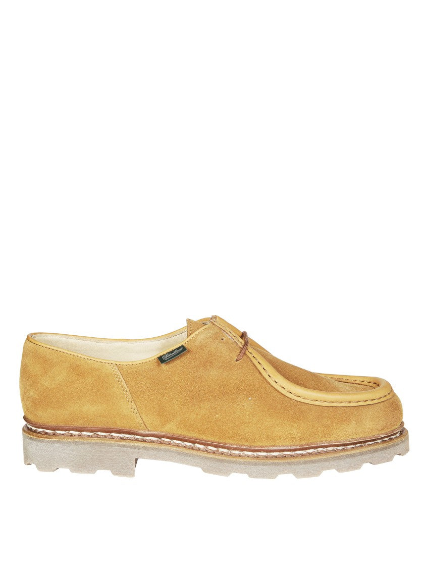 Paraboot Classic Brown Leather Moccasin With Hand-Stitched Detailing