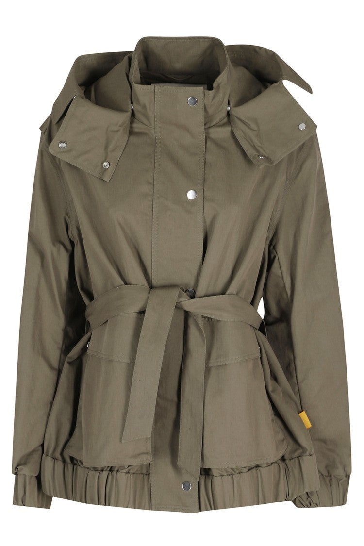 Oof Wear Olive Hooded Belted Cotton-Blend Parka