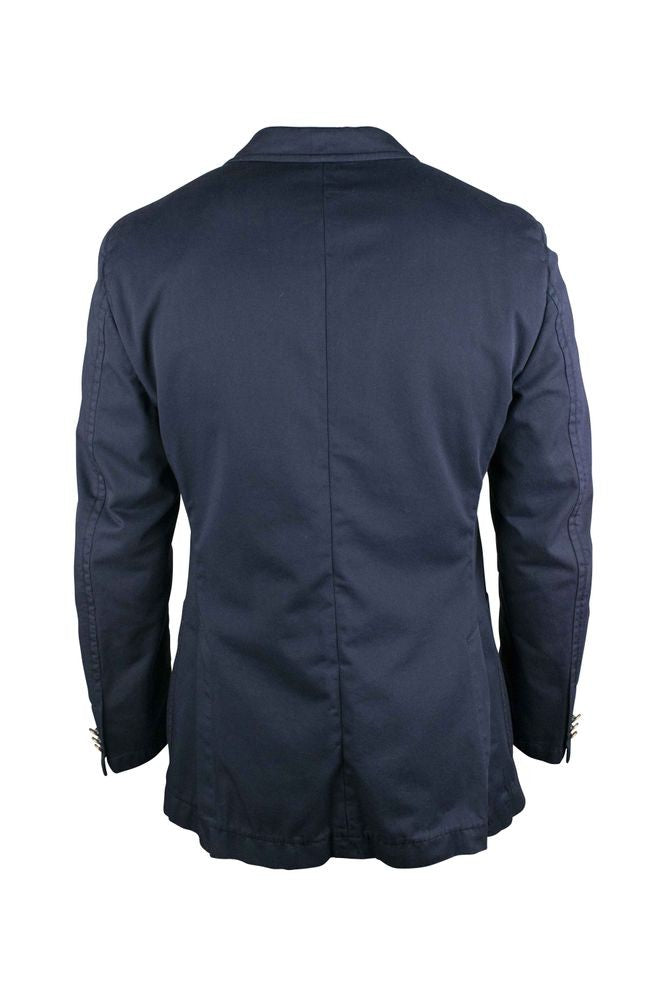 Prada Tailored Blue Cotton Jacket With Structured Design