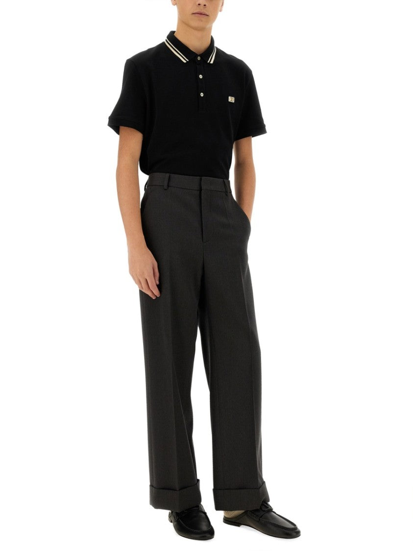 Valentino Regular Fit Black Piquet Polo