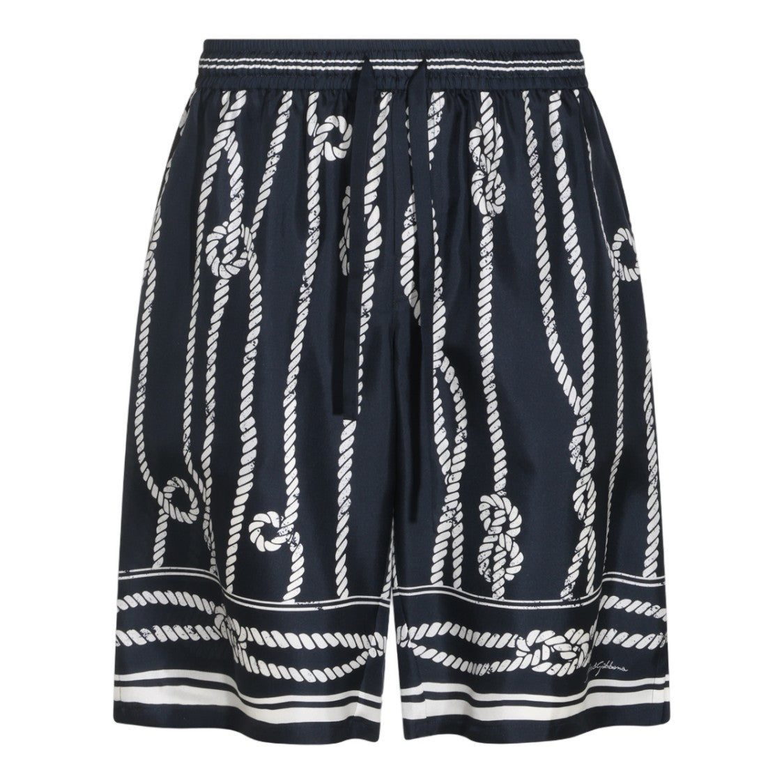 Dolce & Gabbana Nautical-Inspired Men's Shorts With Rope Pattern