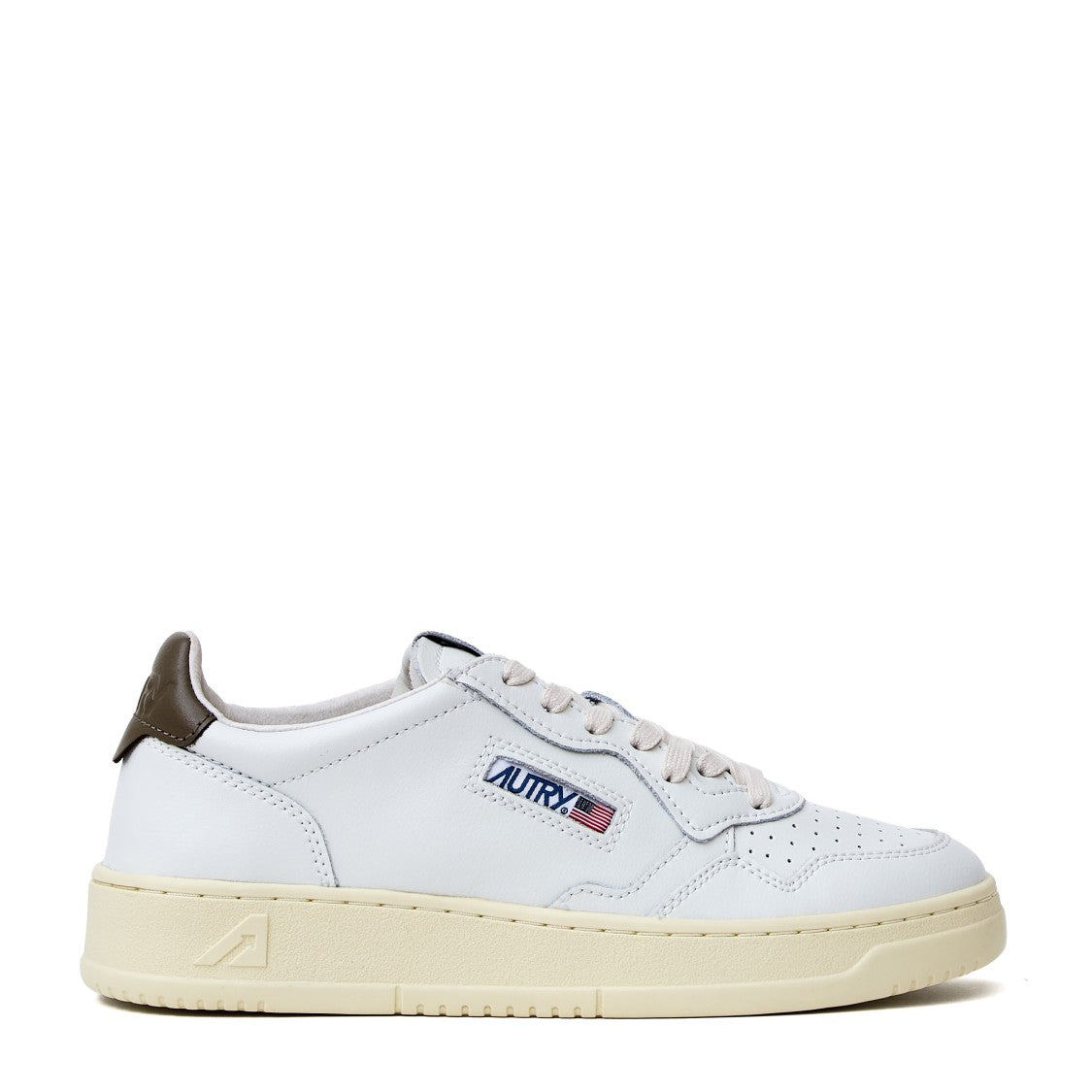 Autry White Chocolate Medalist Low Leather Sneakers