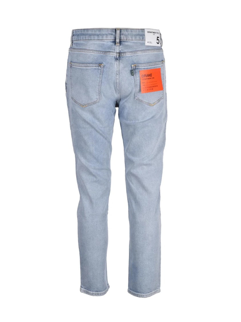 Department 5 Light Blue Cotton Rubber Jeans
