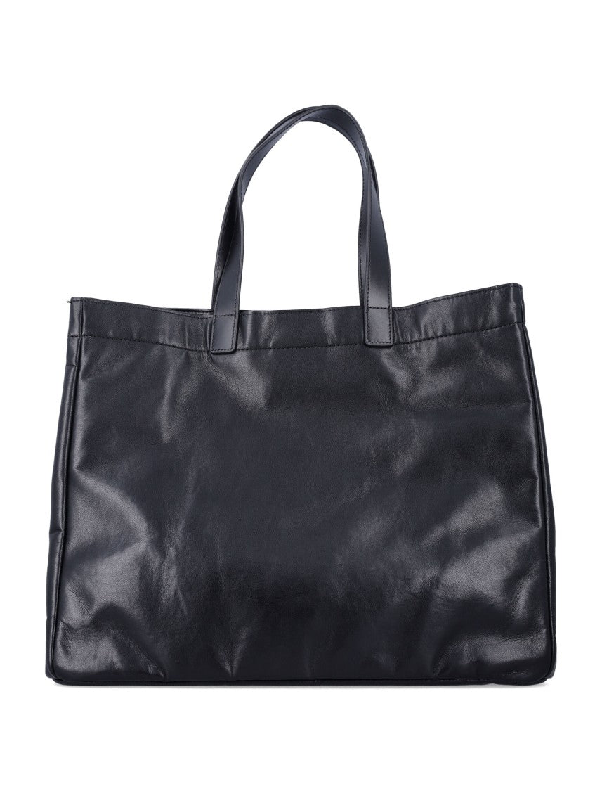 Anine Bing Large Rio Embossed Leather Tote Bag