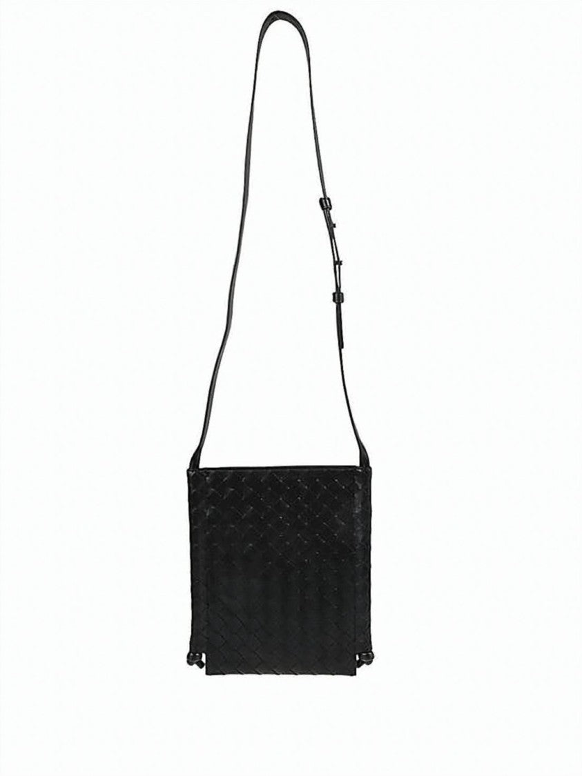 Bottega Veneta Woven Leather Crossbody Bag With Adjustable Strap