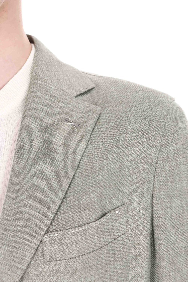 Eleventy Cross-Ply Zegna Fabric Green Suit