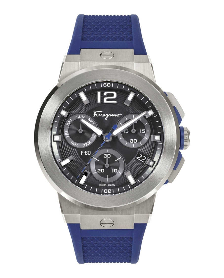Ferragamo F-80 Titanium Tech Silicone Watch
