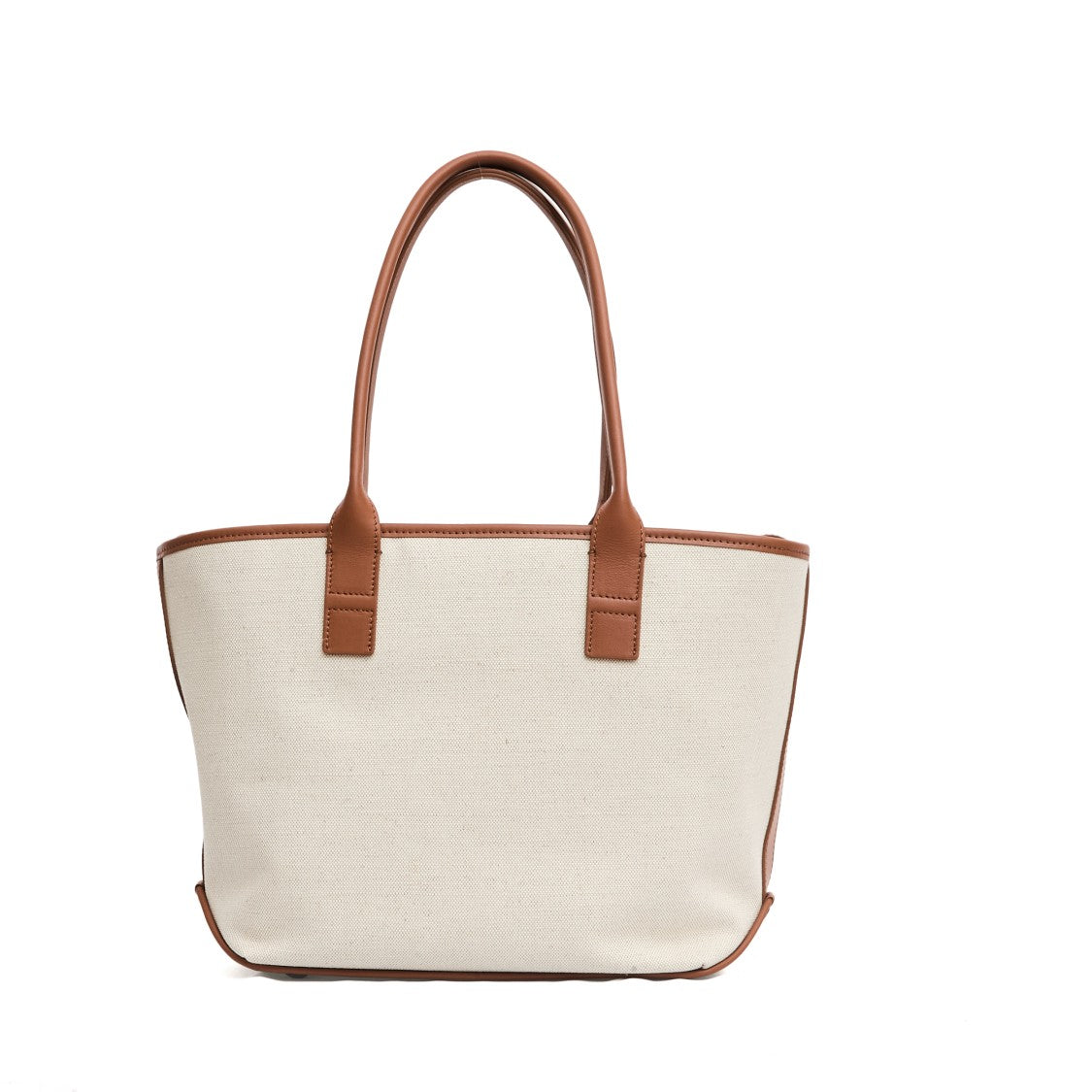 Hogan Address Small Shopping Bag In Beige Canvas