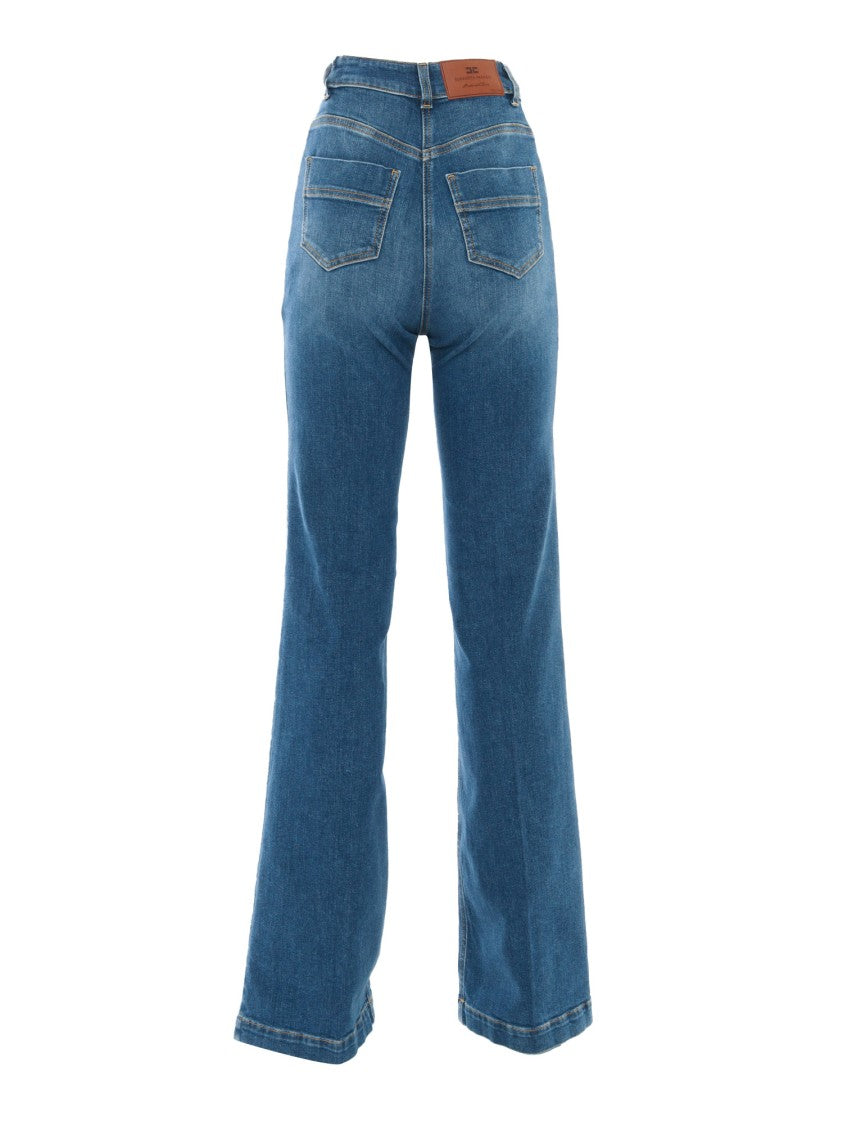 Elisabetta Franchi High-Waisted Flared Jeans