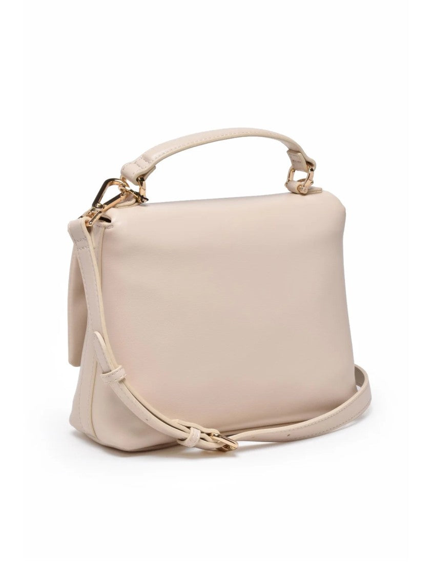 Love Moschino White Combination Lock Polyurethane Shoulder Bag