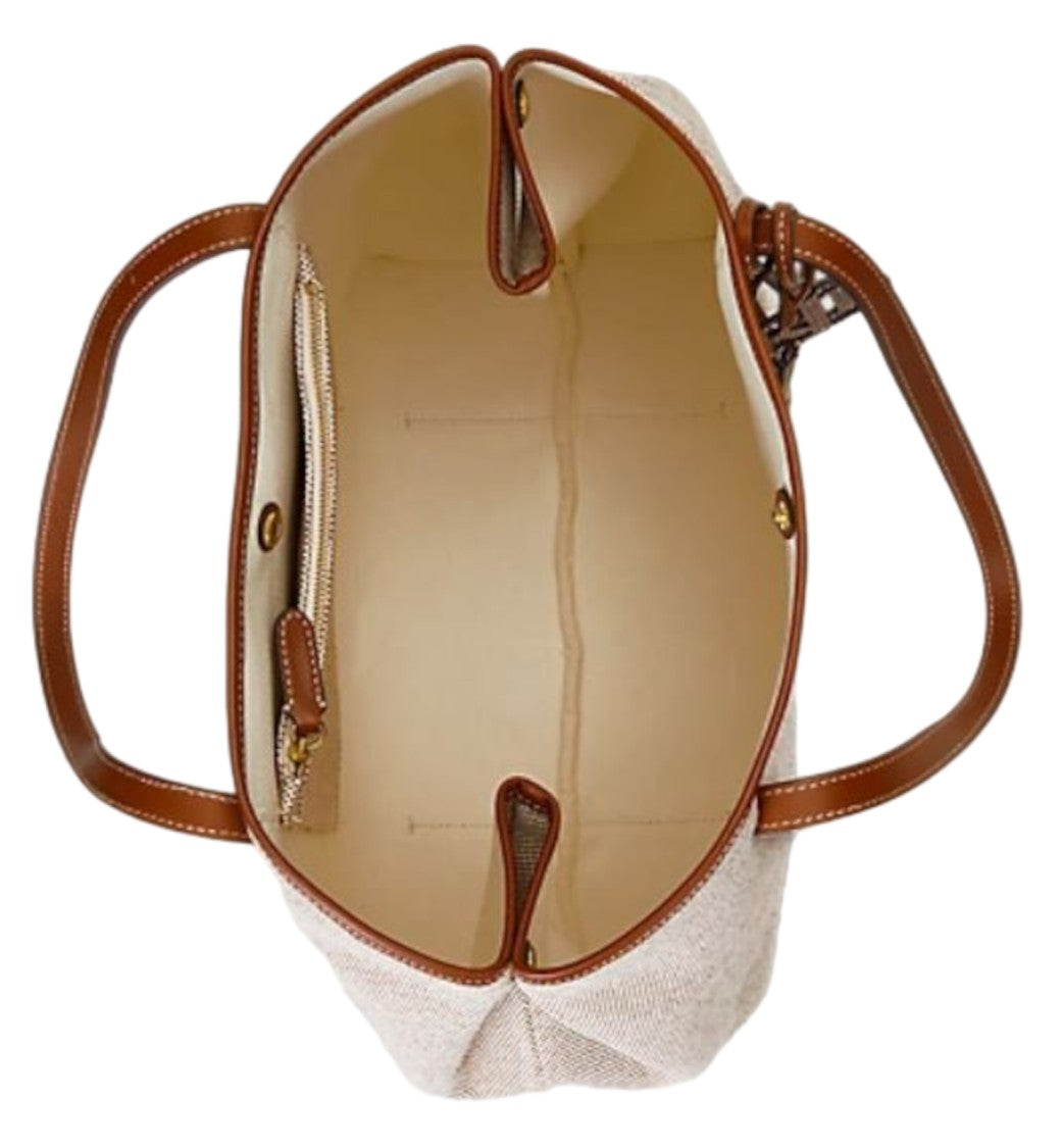 Lauren Ralph Lauren Emerie Tote With Cow Leather Trim And Gold-Tone Accents