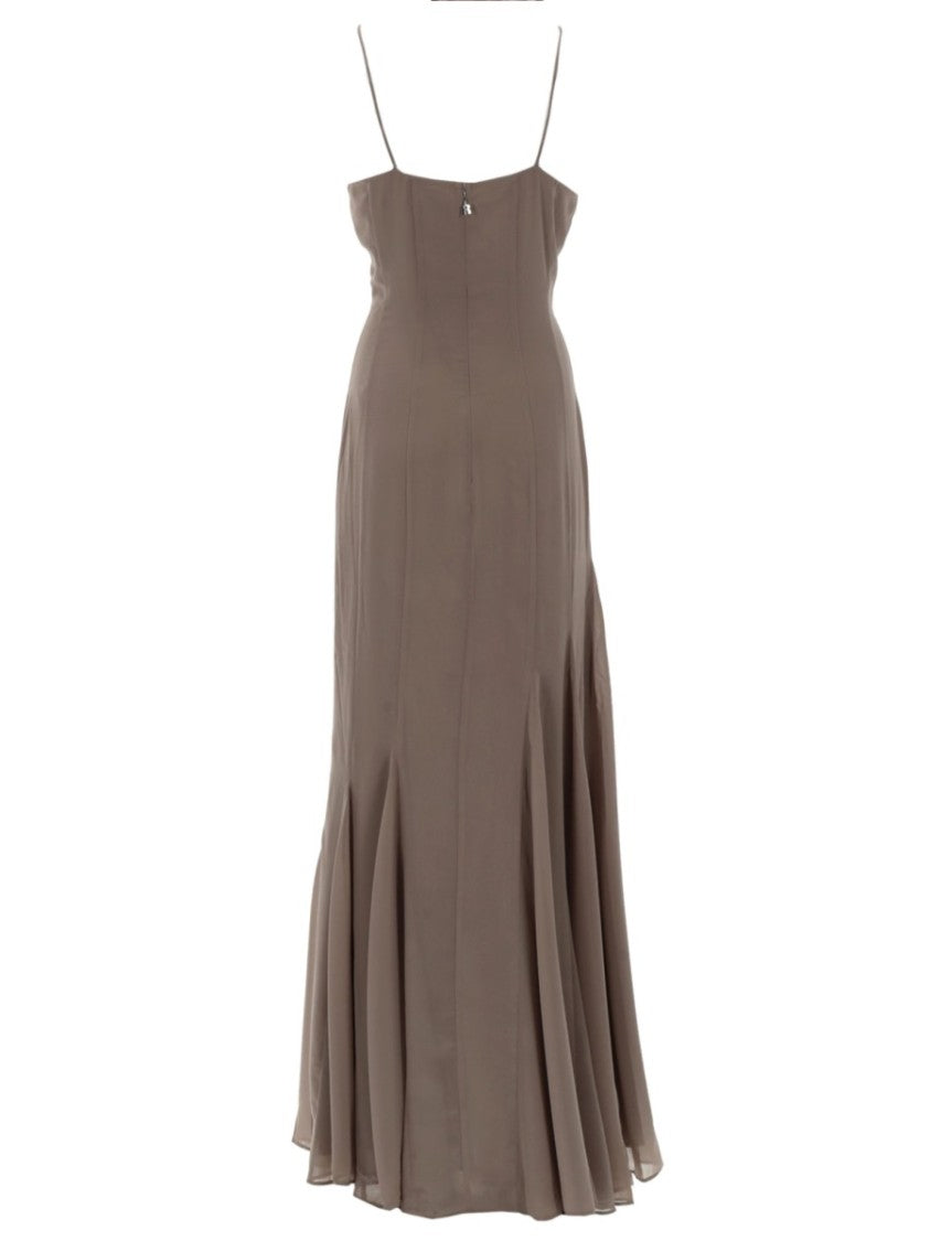 Rotate Birger Christensen Flowing Spaghetti Straps Chiffon Dress